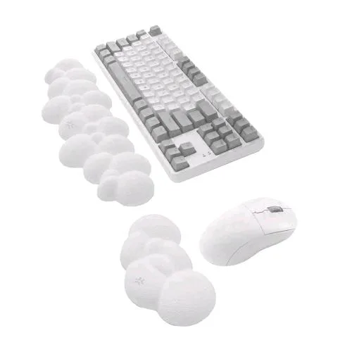 Celly Set di Poggiapolsi per Scrivania a Forma di Nuvola Bianco