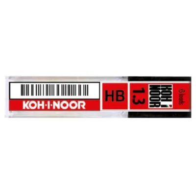 KOH-I-NOOR Astuccio da 6 Mine in Grafite HB Tratto 1.3 mm