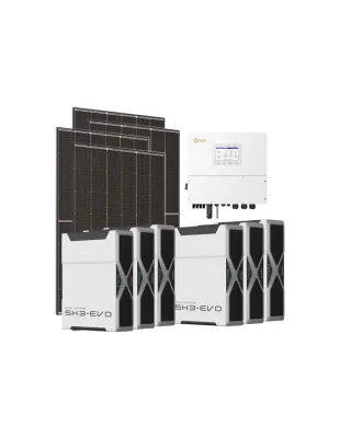 Kit fotovoltaico trifase 12600W inverter 12kW Solis litio 31.32kWh Weco EVO 5k3
