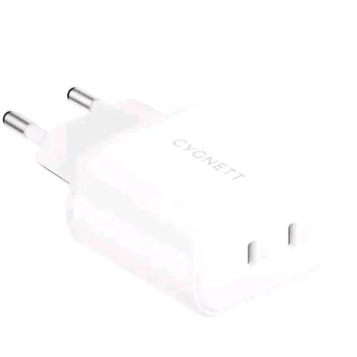 Cygnett Powerplus Caricabatterie da Rete 35 W 2 x USB-C Bianco