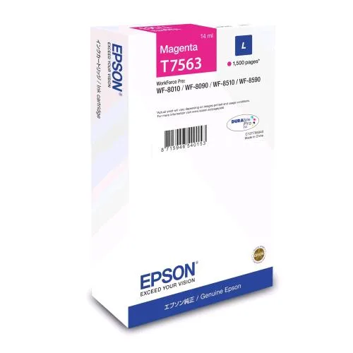 Epson T7563 Cartuccia Inchiostro Magenta Taglia L 14 ml Serie WF-8XXX 1.500 Pagine
