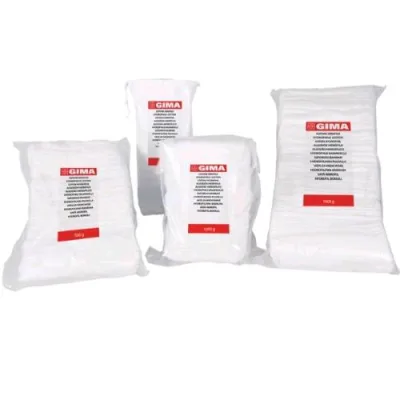 Gima Pacco Cotone Idrofilo da 100 g Piegato a Z Bianco