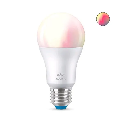 Philips Wiz Color Lampadina Smerigliata Smart Wi-Fi Luce Bianca o Colorata Dimmerabile Attacco E27 8W Equivalenti 60W 806 Lumen Tecnologia Spacesense Controllo Vocale (Alexa, Apple Homekit, Google Home)