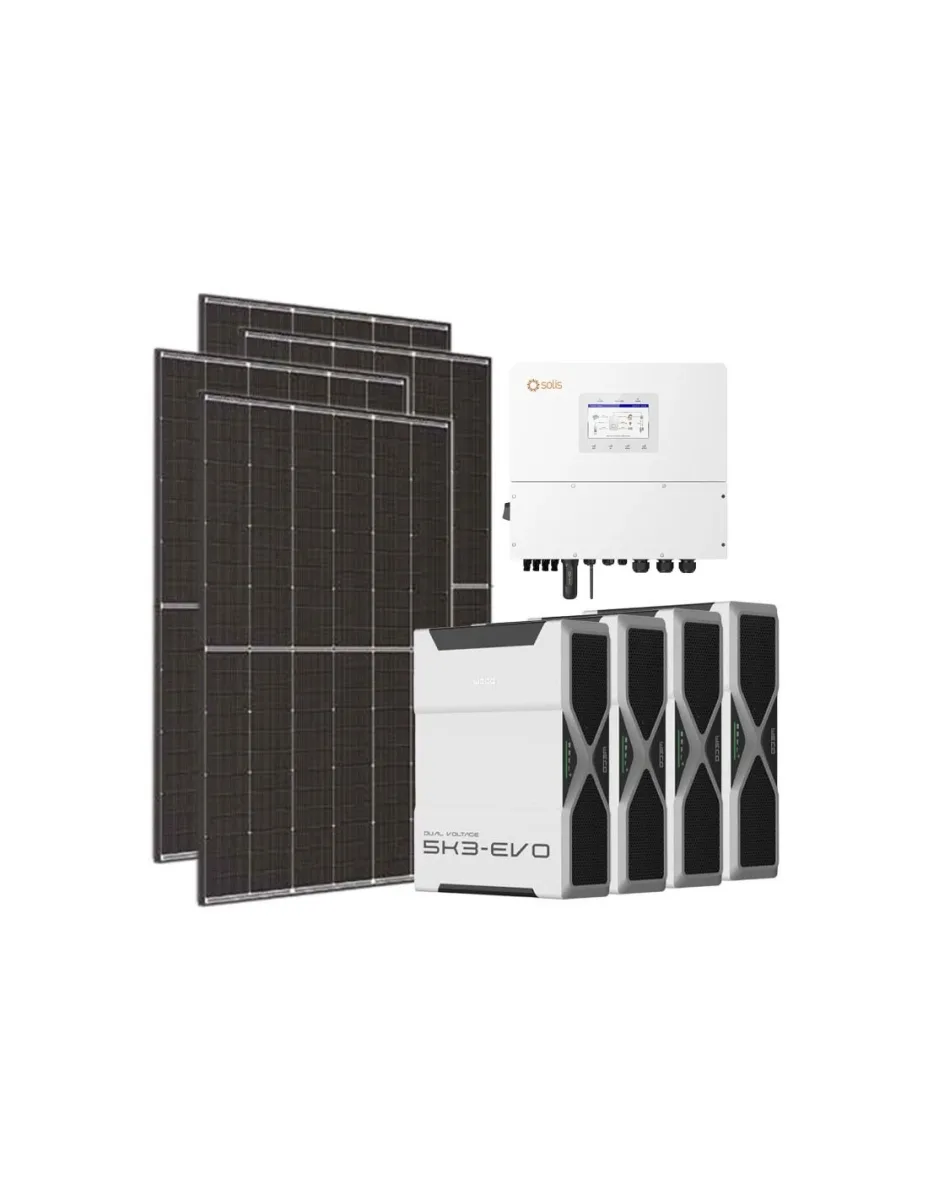 Kit fotovoltaico trifase 15300W inverter 15kW Solis batteria litio 20.88kWh Weco EVO 5k3