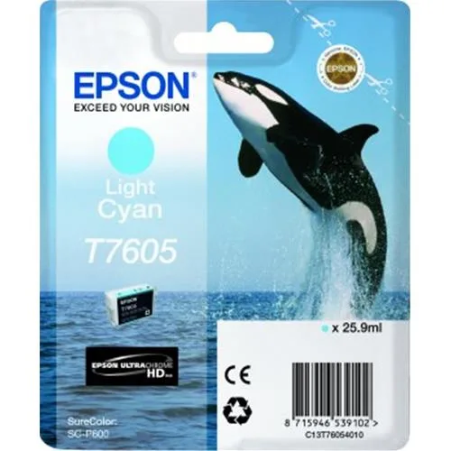 Epson T7605 Cartuccia Ciano Chiaro per Stampanti Epson Ink Jet (C13T76054010)