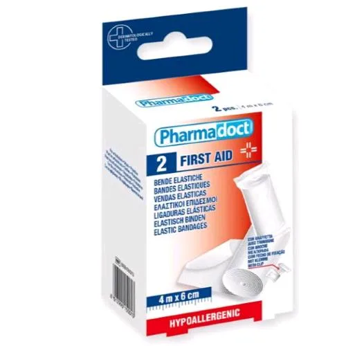 Gima Pharmadoct Benda Elastica 4 m x 6 cm Bianco Conf 2 Pz.