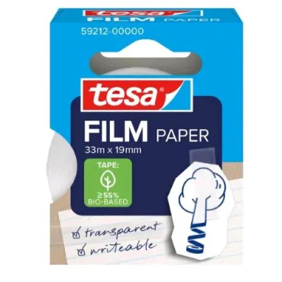 TESA Film Paper Nastro Adesivo in Carta 19 mm x 33 m Bianco Conf 10 Pz.