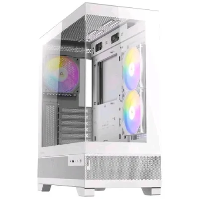 Antec CX700 ARGB White Case Midi Tower ATX/Matx/Mini-Itx Frontale e Laterale in Vetro Temperato Senza Cuciture Bianco