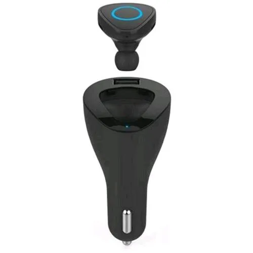 Celly Bhduobk Auricolare con Microfono Bluetooth + Caricabatterie da Auto 1XUSB 2.1A Colore Nero