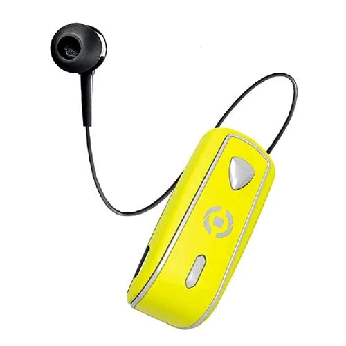 Celly Bhsnailyl Auricolare Riavvolgibile Bluetooth Giallo