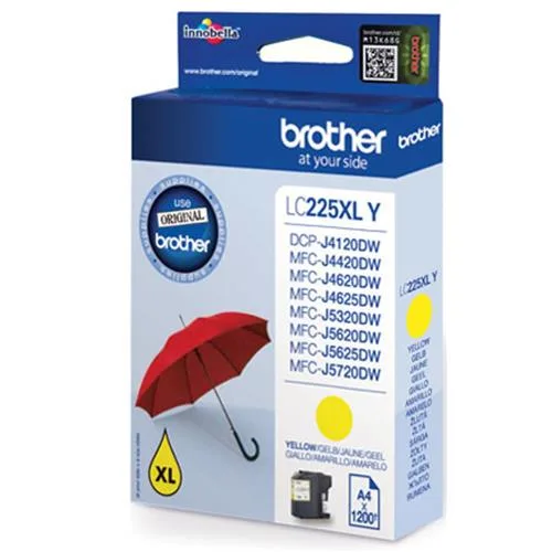 Brother LC-225XLY Cartuccia Giallo per MFC J4420DW-J4620DW-J5320DW-J5620DW-J5720DW 1.200PG