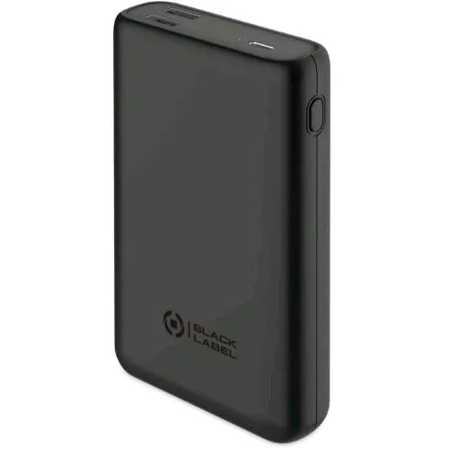 Celly Black Label Powerbank 15.000mAh Power Delivery 45 W Nera