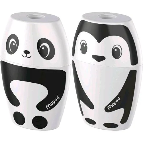 Maped Temperamatite 1 Foro a Forma di Panda o Pinguino con Serbatoio