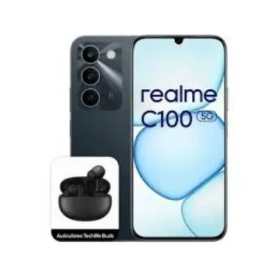 Realme C100 5G Dual SIM 6.8" Octa Core 128GB RAM 4GB 5G Tim Green + Techlife Buds Auricolari Bluetooth