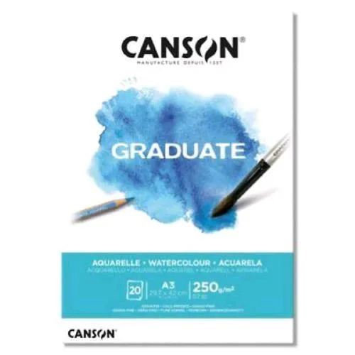 Canson Graduate Blocco Acqarelle 20 Fogli 250 g A3