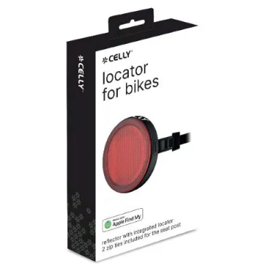 Celly Smartbike Finder Localizzatore per Biciclette Compatibile con iOS Catarifrangente Nero