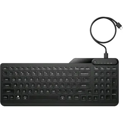 HP 405 Tastiera USB Retroilluminata LED Tasti Ultrasilenziosi Multidispositivo Layout Italiano Nero