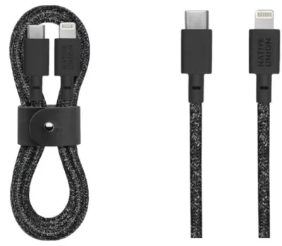 CAVO BELT CON FIBBIA DA USB-C A LIGHTNING - 1.2M COSMOS