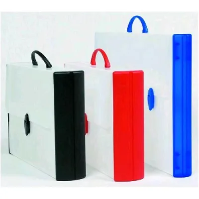 Favorit Valigetta Portadisegni in PP Effetto Tessuto 38X55X3 cm Chiusura a Zip con Tracolla Nero