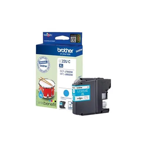 Brother LC-22UC Cartuccia Ink 1.200 Pag Ciano