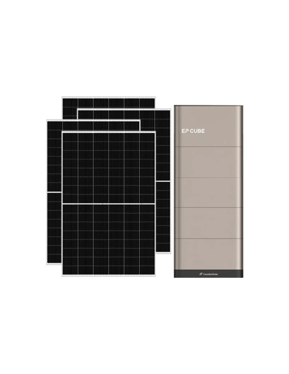 Kit fotovoltaico monofase 6370W inverter 6kW EP CUBE batteria al litio 15kWh CanadianSolar