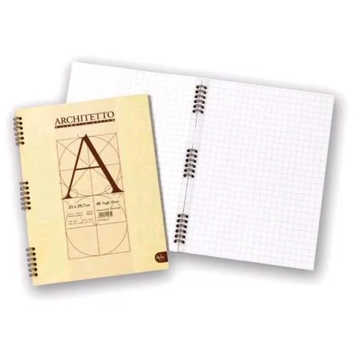 Pigna Architetto Blocco A4 100 g Quadretti 10 M Colore Giallo 40 Fogli Conf 10 Pz.