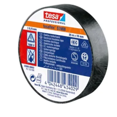 TESA Nastro Isolante 19mm x 25m Nero Conf 10 Pz.
