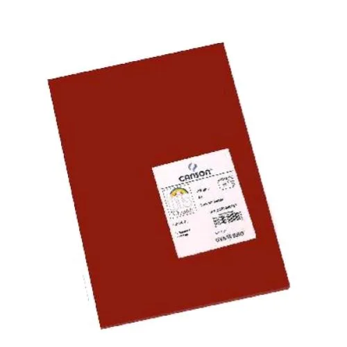 Canson Iris Vivaldi Fogli Lisci A4 185G Rosso Granata Conf 50 Pz.