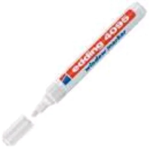 Edding 4095 Marcatore a Gesso Liquido per Lavagna e Vetro Punta Tond 2/3 mm Bianco Conf 10 Pz.