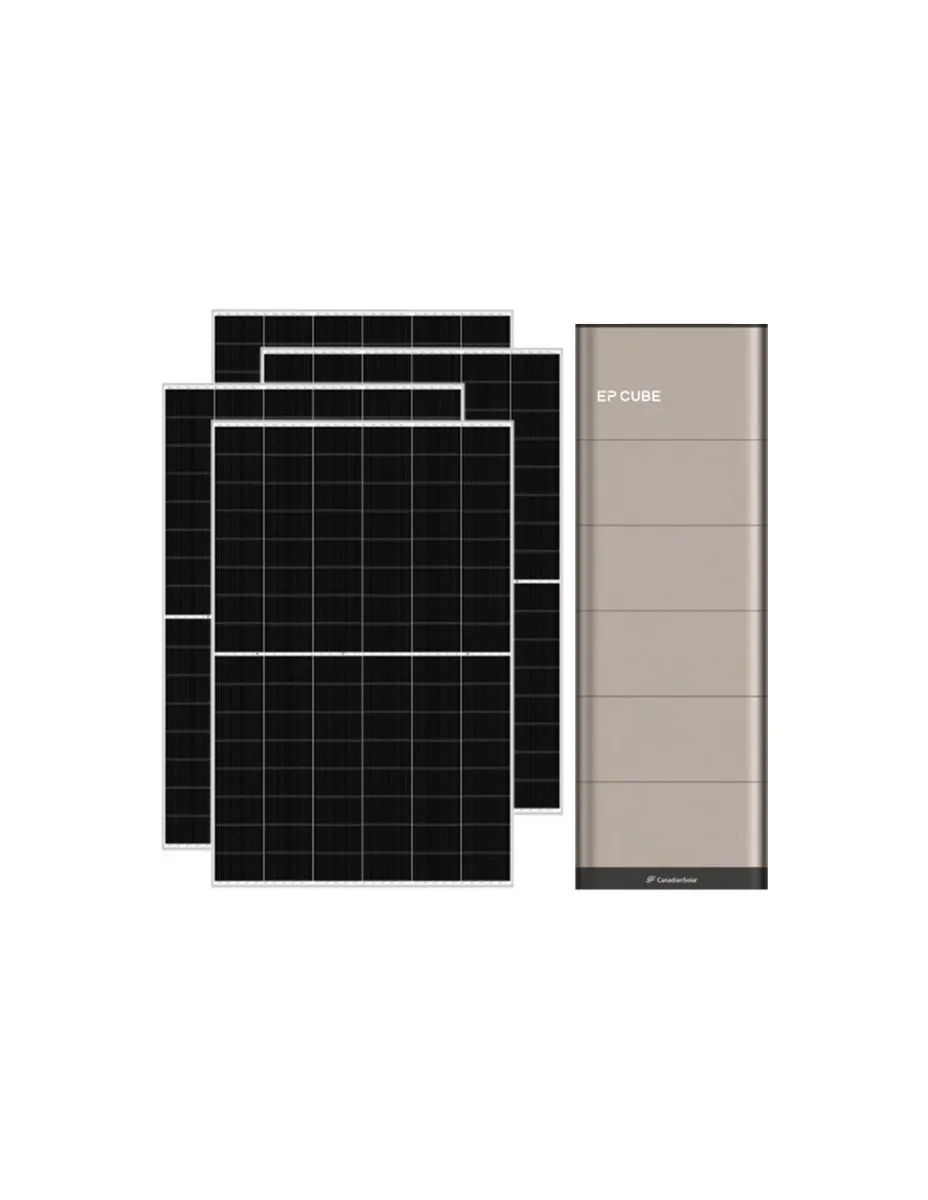 Kit fotovoltaico monofase 6370W inverter 6kW EP CUBE batteria al litio 20kWh CanadianSolar