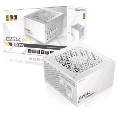 Antec GSK850 White Alimentatore 850 W ATX3.1 80 Plus Gold Ventola 120mm Bianco