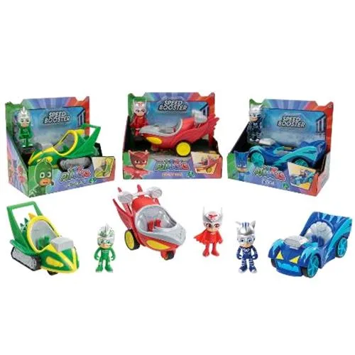 Giochi Preziosi PJ Mask Speed Boosters Superpigiamini Veicoli Gattomobile Assortiti