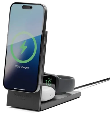 BASE WIRELESS 15W IPHONE/AIRPO INT. APPLE WATCH RISE 3-IN 1 QI2 NERO