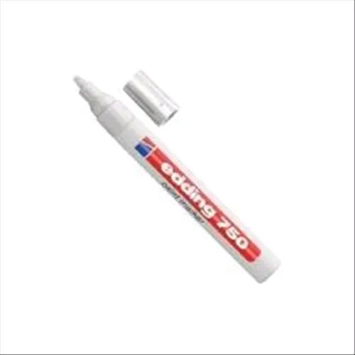 Edding 750 Marcatore Permanente a Vernice Bianco Punta Tonda 2/4 mm Conf 10 Pz.