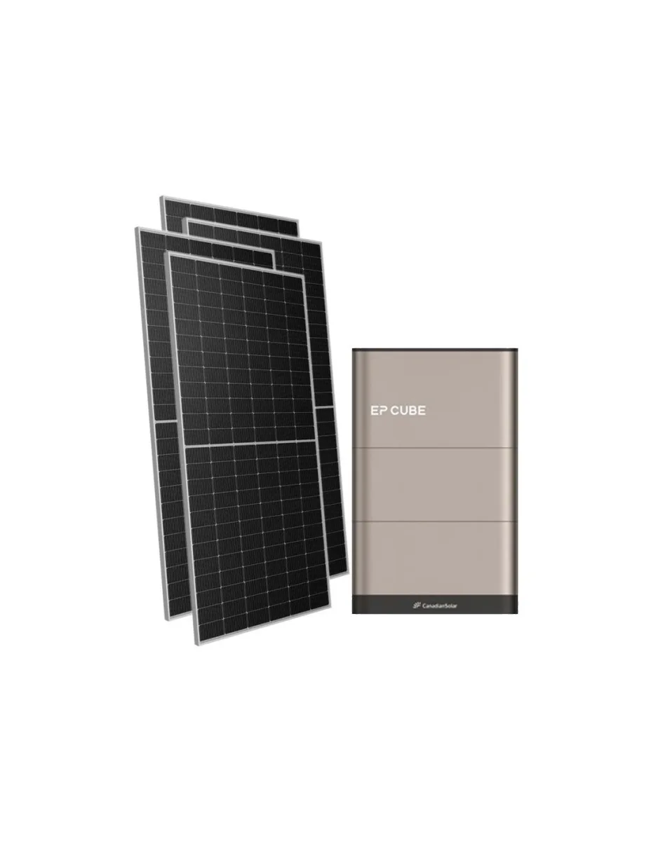 Kit fotovoltaico monofase 7140W inverter 6kW EP CUBE batteria al litio 5kWh CanadianSolar