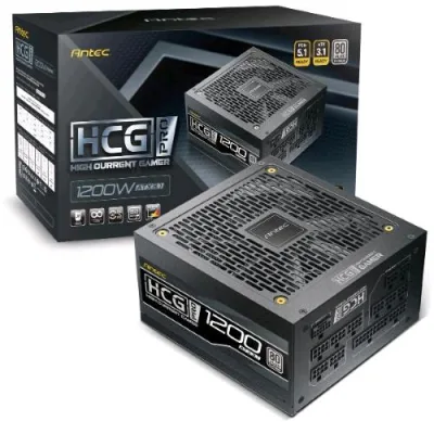 Antec HCG1200 Pro Pec Alimentatore High Current Gamer Pro ATX 3.1 - 1.200 W 80 Plus Platinum PFC Attivo Pcie 5.1