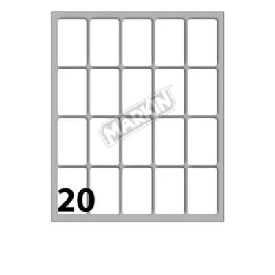 Markin Etichette Adesive 34X21 mm Bianco Conf 200 Pz.