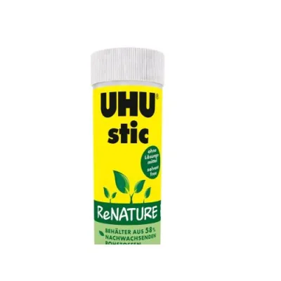 UHU Renature Colla in Stick Trasparente Lavabile 8.2G
