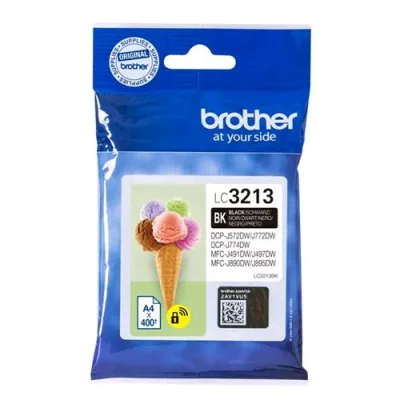Brother LC-3213BK Cartuccia Nero per DCP-J772DW / DCP-J774DW / MFC-J890DW / MFC-J895DW 400 Pagine