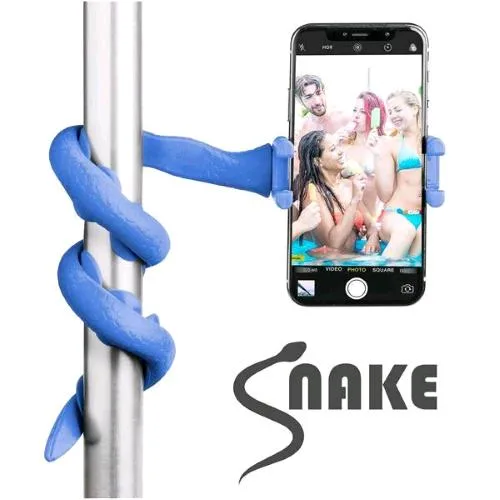 Celly Snakebk Flexible Asta Selfie Stick per Smartphone e Fotocamera Blu