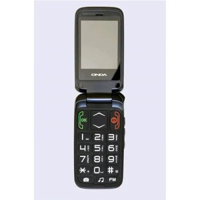 ONDA F10 Lino Dual SIM Senior Phone Clamshell 2.4" Tasti Grandi Vivavoce Tasto Sos Radio FM Italia Black