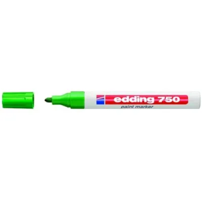 Edding 750 Marcatore Permanente a Vernice Verde Punta Tonda 2/4 mm Conf 10 Pz.
