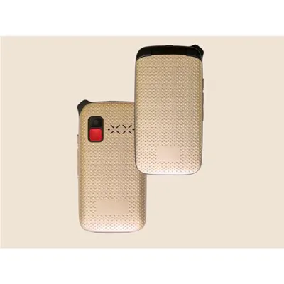 ONDA F10 Lino Dual SIM Senior Phone Clamshell 2.4" Tasti Grandi Vivavoce Tasto Sos Radio FM Italia Champagne