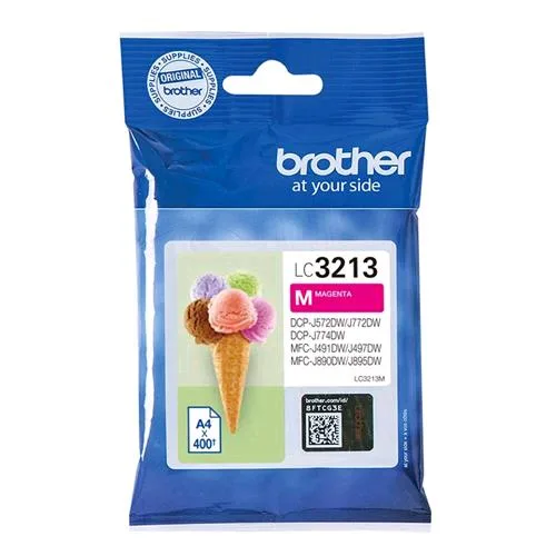 Brother LC-3213M Cartuccia Magenta per DCP-J772DW / DCP-J774DW / MFC-J890DW / MFC-J895DW 400 Pagine