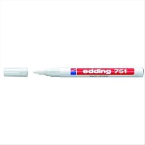 Edding 751 Marcatore Permanente a Vernice Bianco Punta Tonda 1/2 mm Conf 10 Pz.