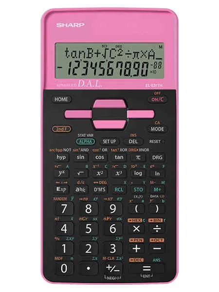 Sharp EL531THBPK Calcolatrice Scientifica 12 Cifre 2 Linee 273 Funzioni Col. Rosa