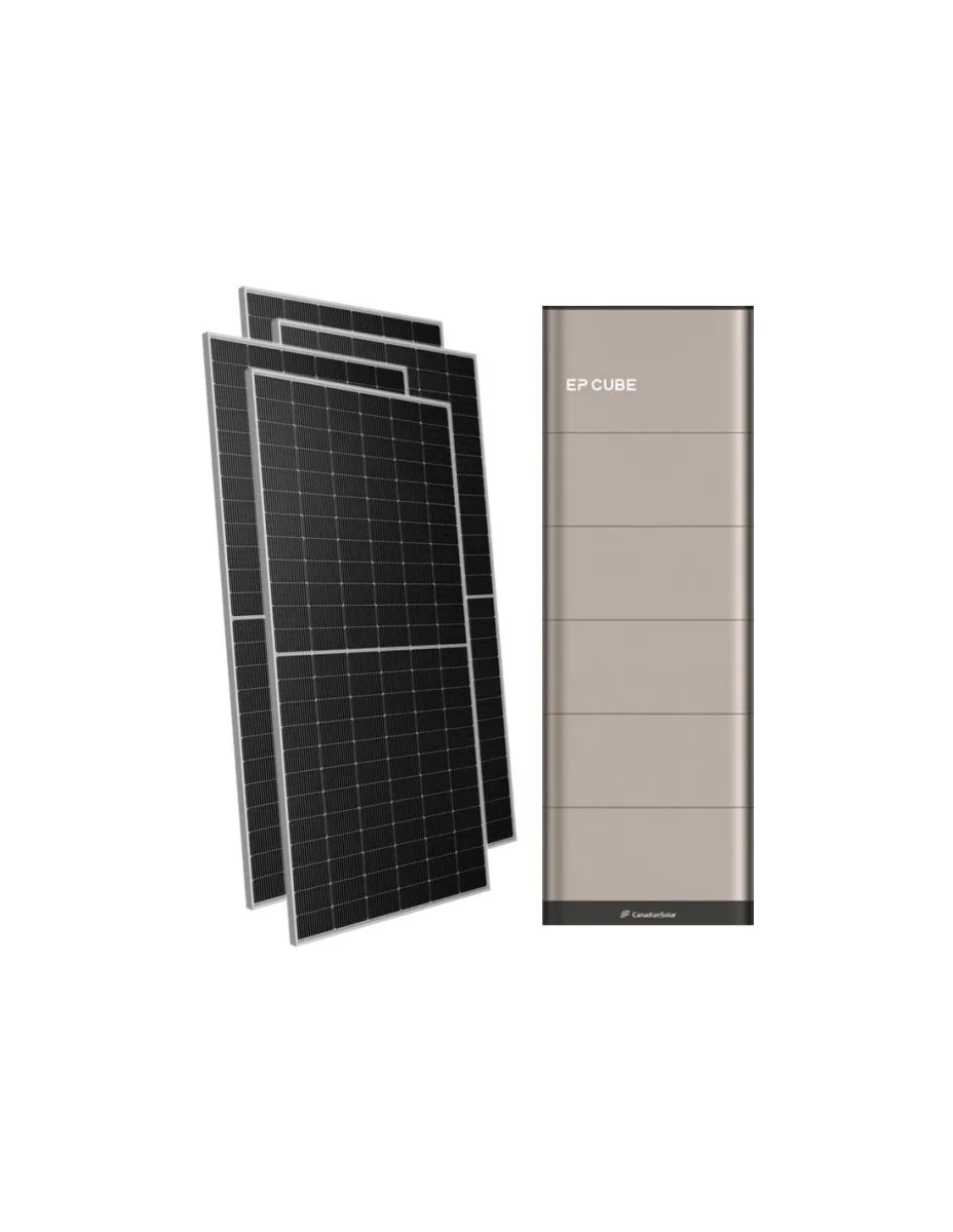 Kit fotovoltaico monofase 7140W inverter 6kW EP CUBE batteria al litio 20kWh CanadianSolar
