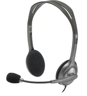 Logitech H111 Cuffie con Microfono Cavo 1.8m Jack 3.5mm Colore Grigio
