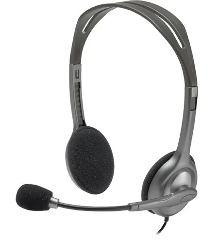 Logitech H111 Cuffie con Microfono Cavo 1.8m Jack 3.5mm Colore Grigio