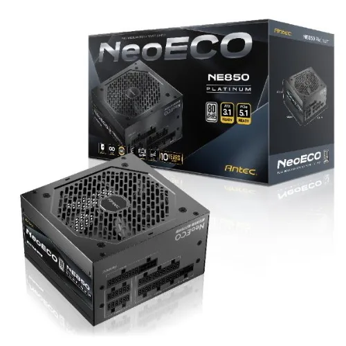 Antec NE850 Platinum Alimentatore 850 W Modulare 80 Plus Platinum Condensatori Giapponesi PFC Attivo Pcie 5.1 ATX 3.1 Nero
